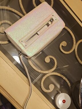 Iridescent  Zip Up Wristlet - Stylish Sparkle Brand New